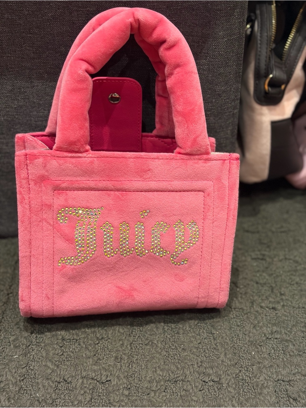 Juicy Couture Pink Velvet Mini Tote